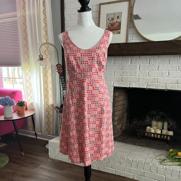 Modcloth Pink Cherry Velvet New Girl Style Dress with Pockets XL - Picture 2 of 7